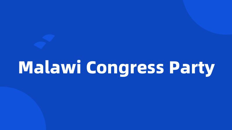 Malawi Congress Party