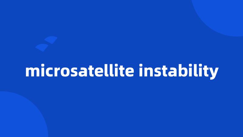 microsatellite instability