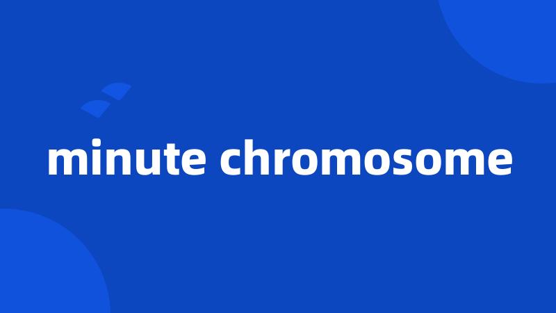 minute chromosome