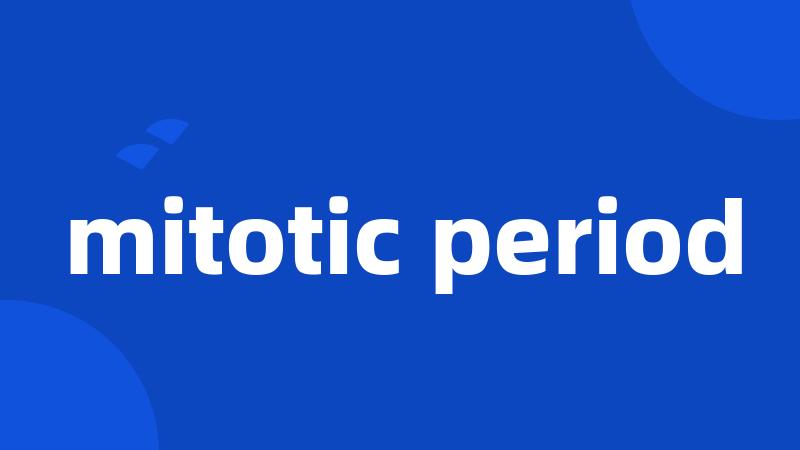 mitotic period