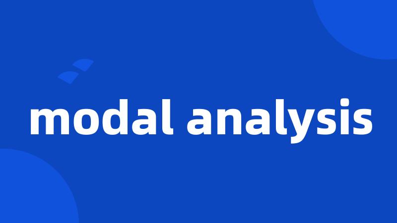 modal analysis