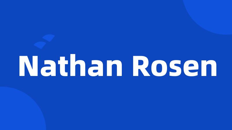 Nathan Rosen