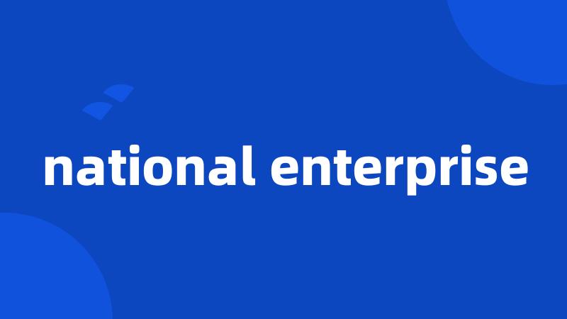 national enterprise