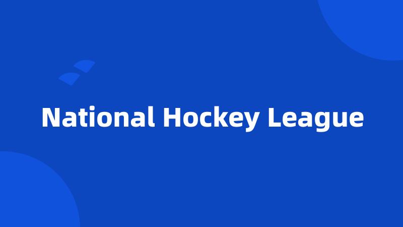 National Hockey League