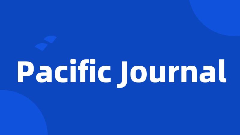 Pacific Journal