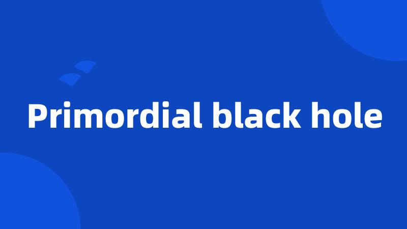 Primordial black hole