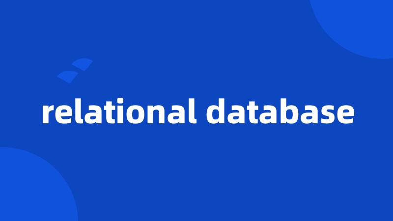 relational database