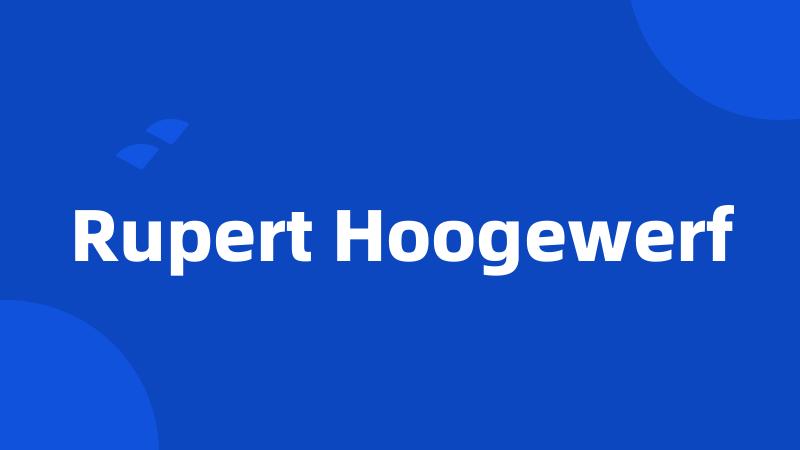 Rupert Hoogewerf