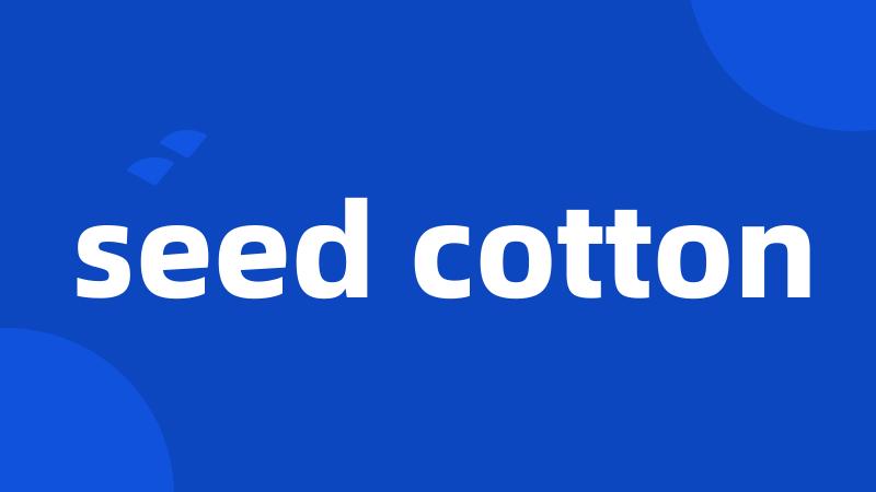 seed cotton