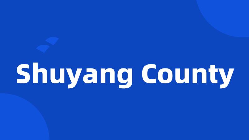 Shuyang County