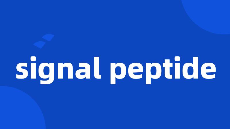 signal peptide