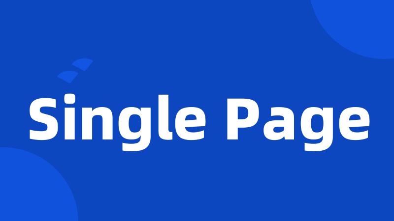 Single Page