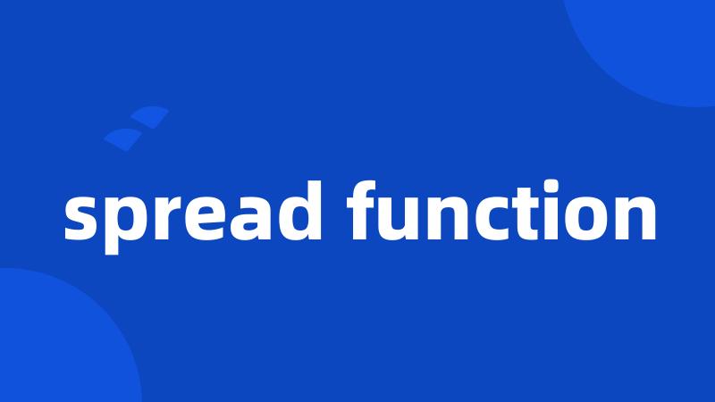 spread function