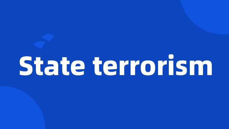 State terrorism