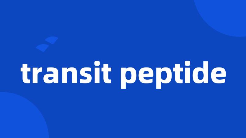 transit peptide