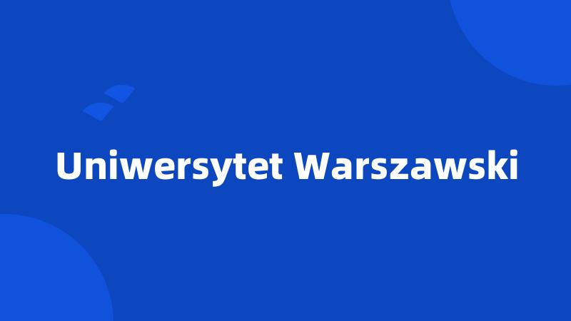 Uniwersytet Warszawski