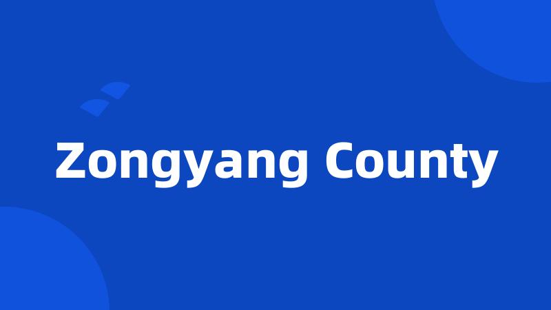 Zongyang County