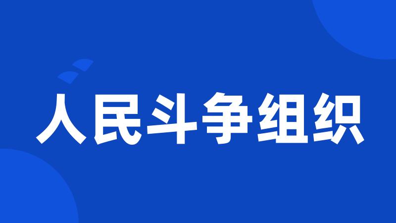 人民斗争组织