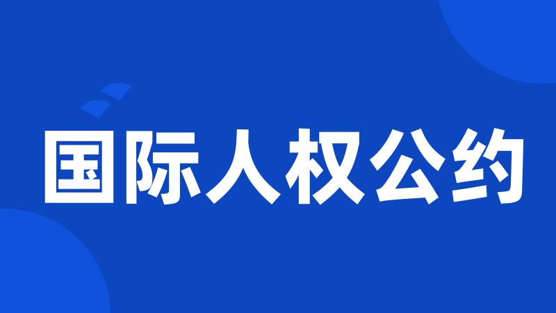 国际人权公约