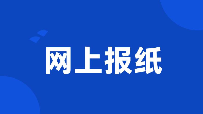 网上报纸