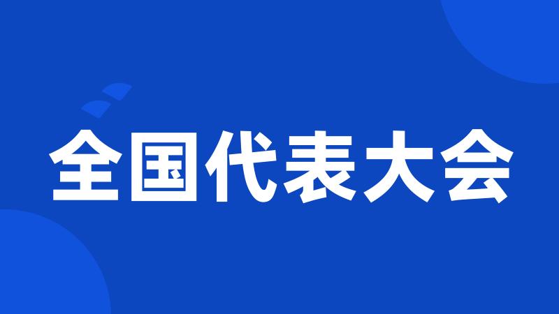 全国代表大会