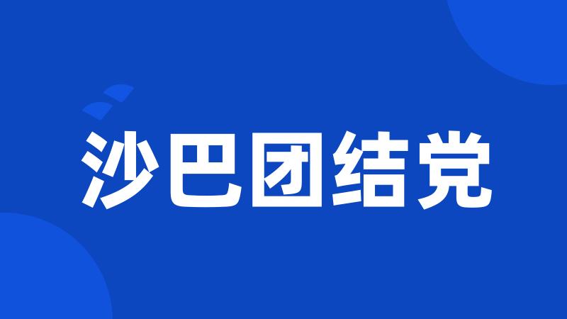 沙巴团结党