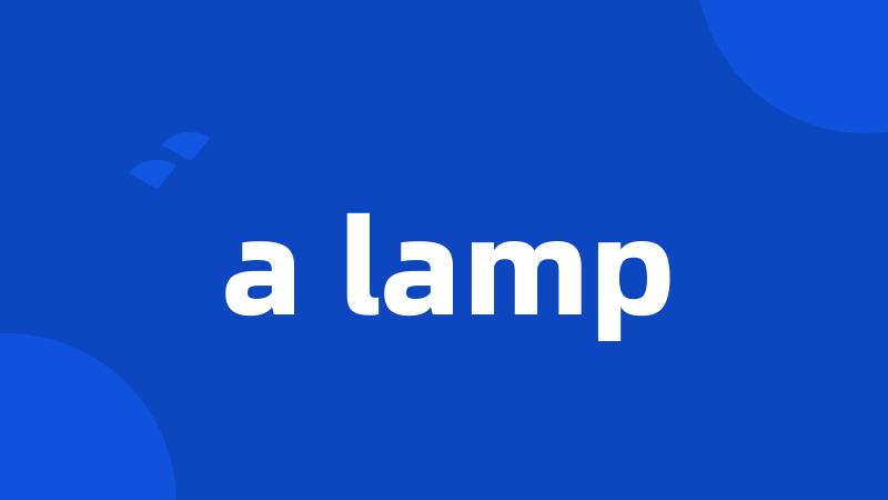 a lamp