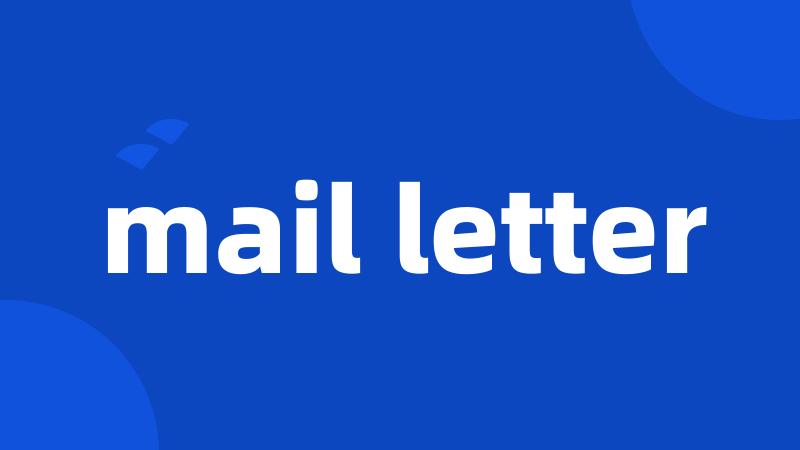 mail letter