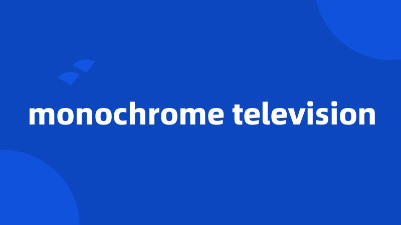 monochrome television