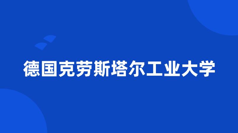 德国克劳斯塔尔工业大学