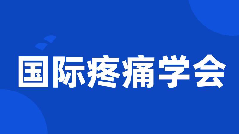 国际疼痛学会