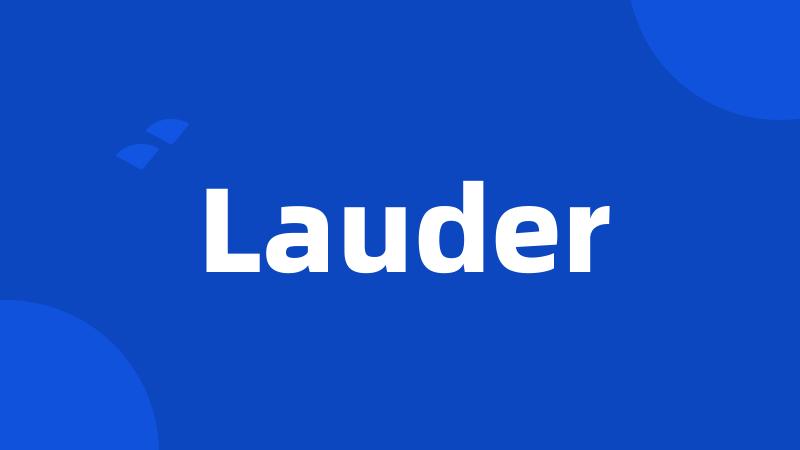 Lauder