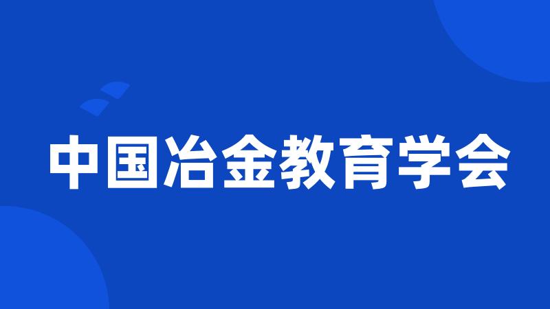 中国冶金教育学会