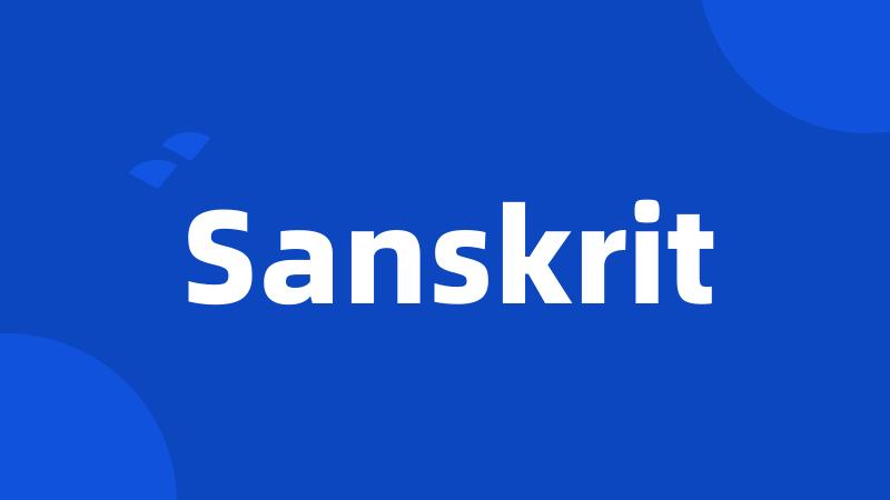 Sanskrit