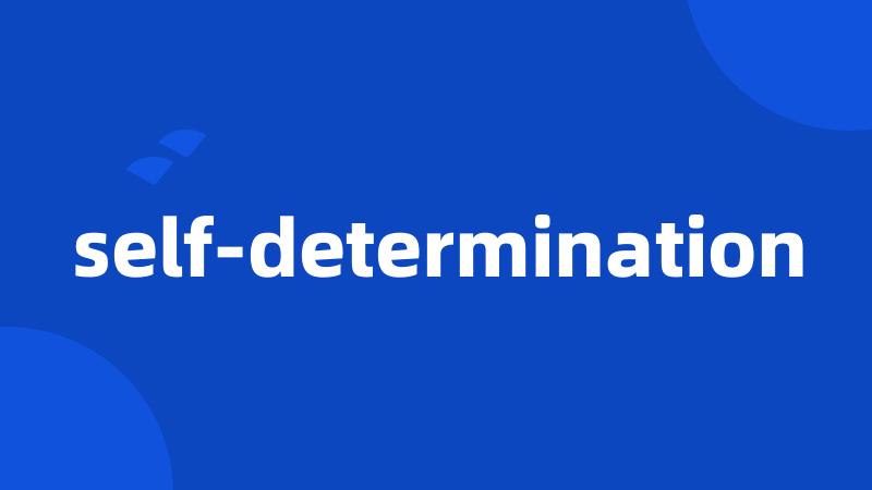 self-determination