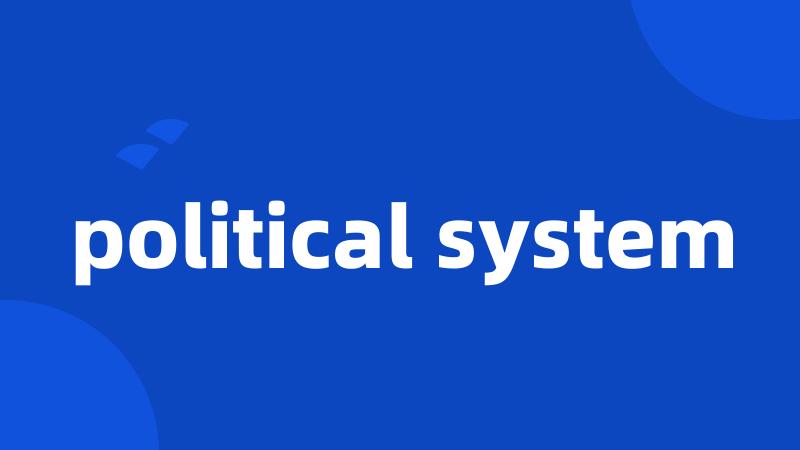 political system