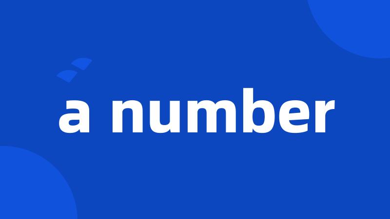 a number