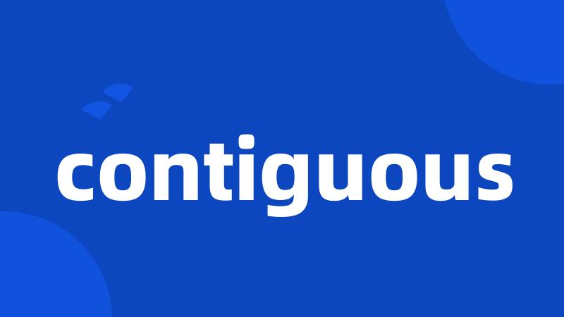 contiguous