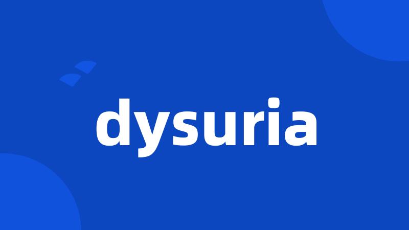 dysuria