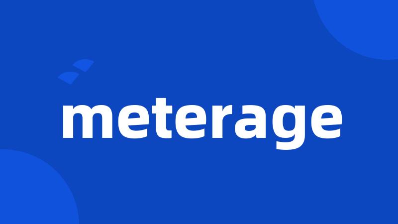 meterage