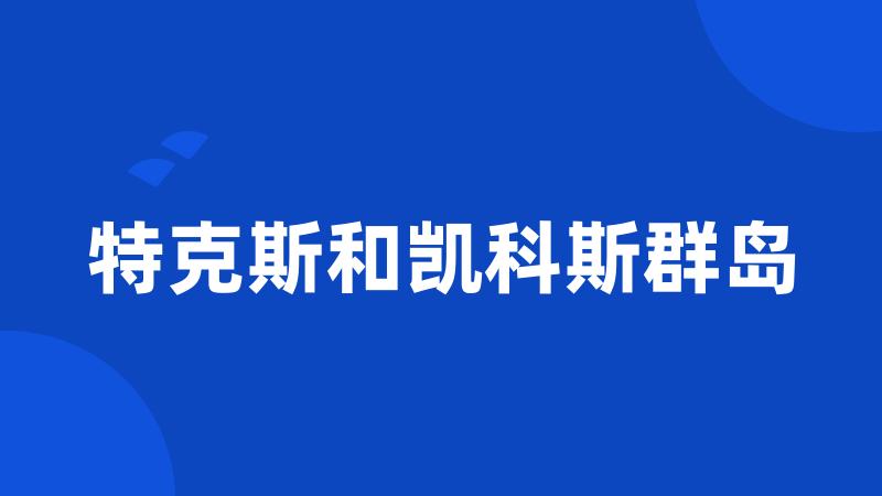 特克斯和凯科斯群岛