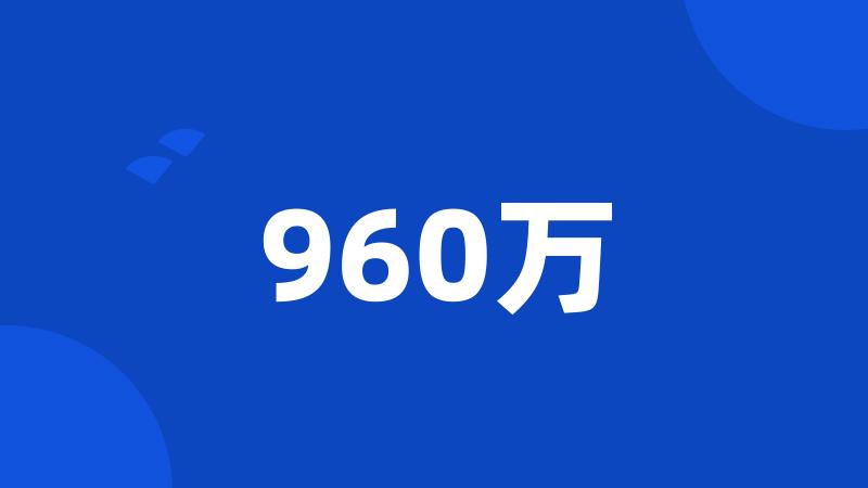 960万