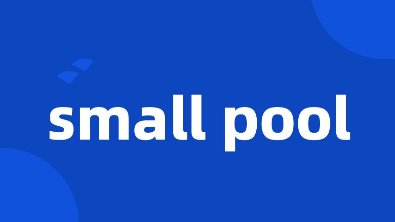 small pool