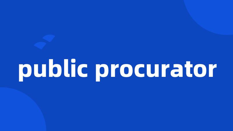 public procurator