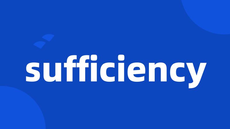 sufficiency