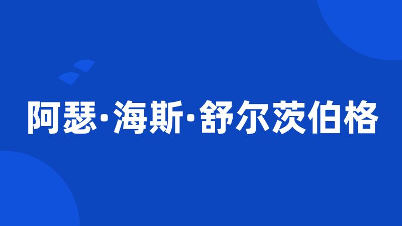 阿瑟·海斯·舒尔茨伯格