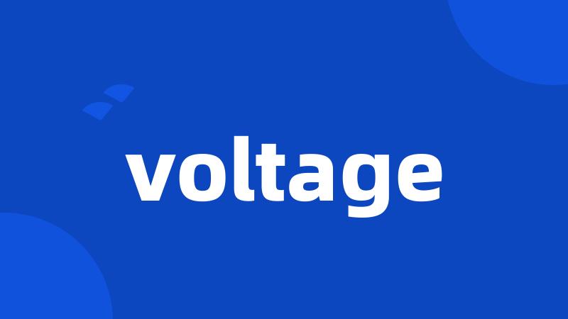 voltage