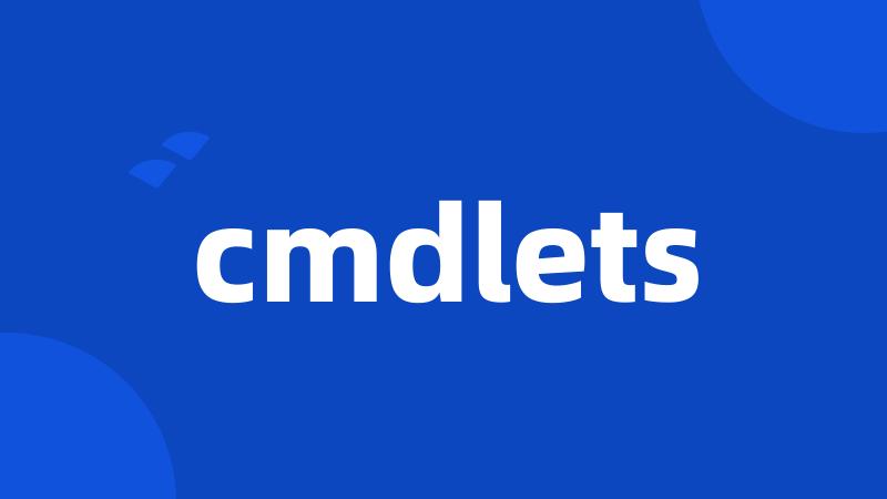 cmdlets