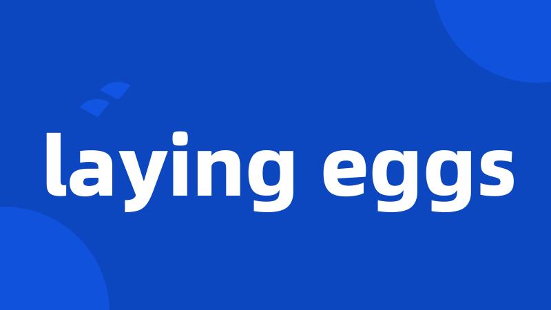 laying eggs