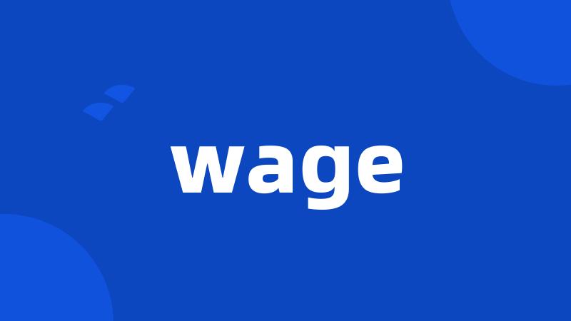 wage